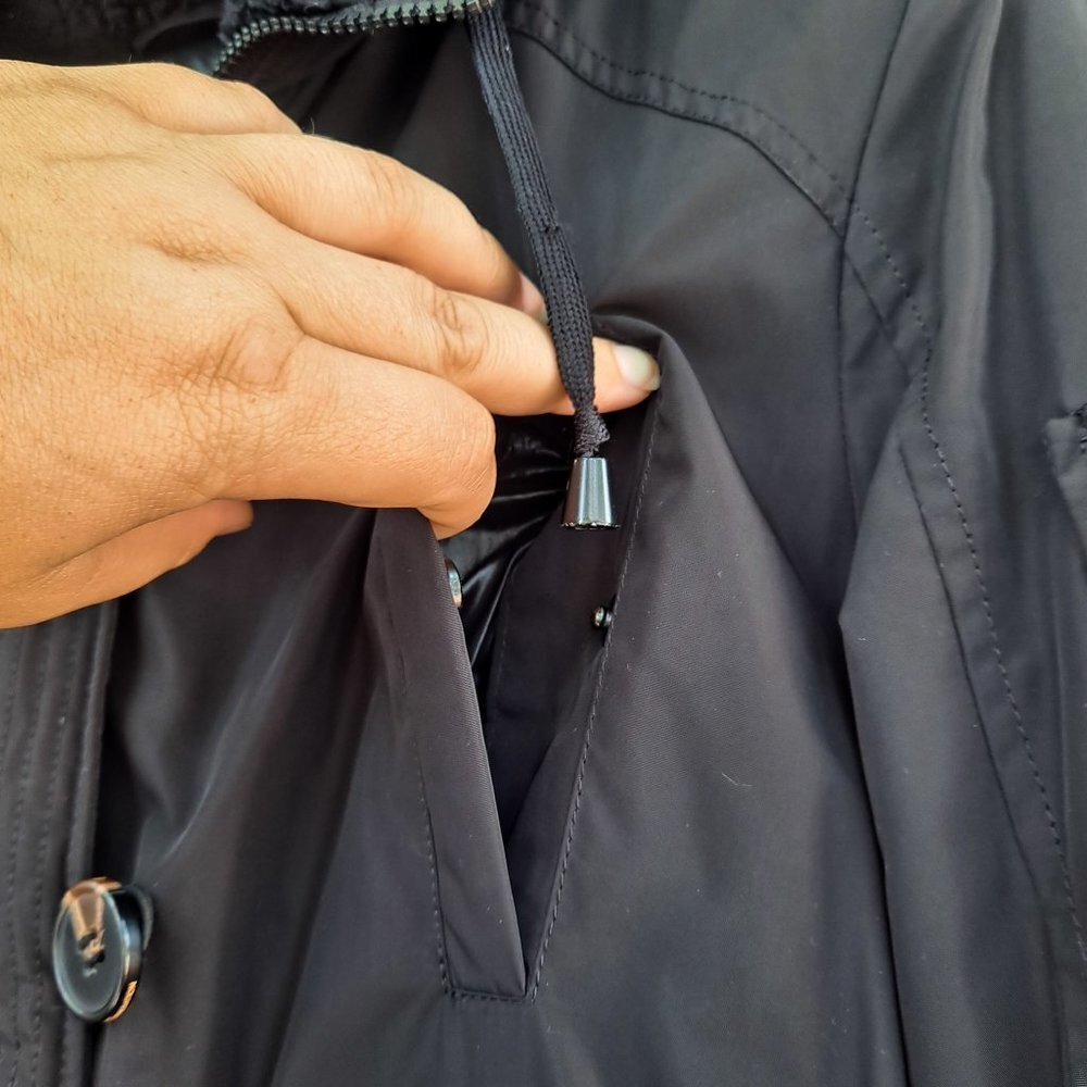 BCBGeneration‎ Black Parka Winter Coat Anorak Medium - Picture 3 of 6